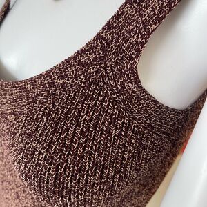 Wilfred Knit Bra - Brown and Cream